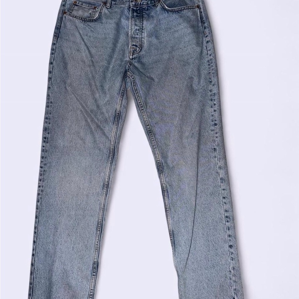 Zara Light Blue Straight Jeans